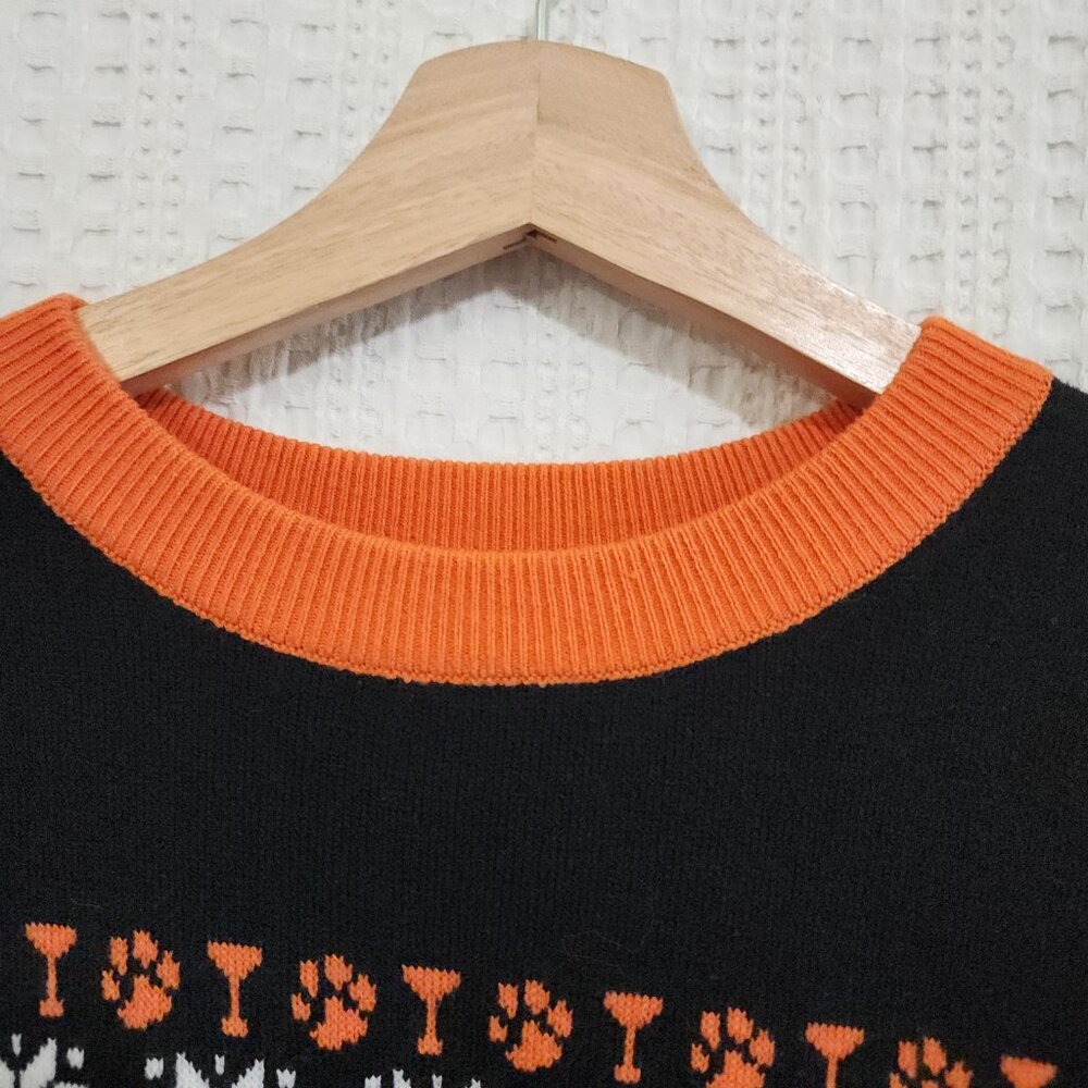 Tito's Vodka Let It Pour Ugly Christmas Sweater Orange Black White Size XXL Men - Picture 8 of 12